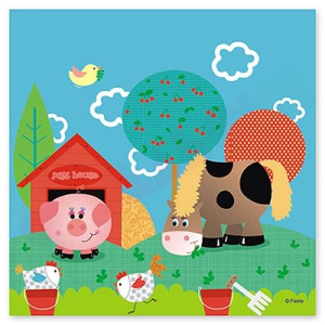 Салфетки Забавная Ферма, (12 шт/уп), 1502-1285