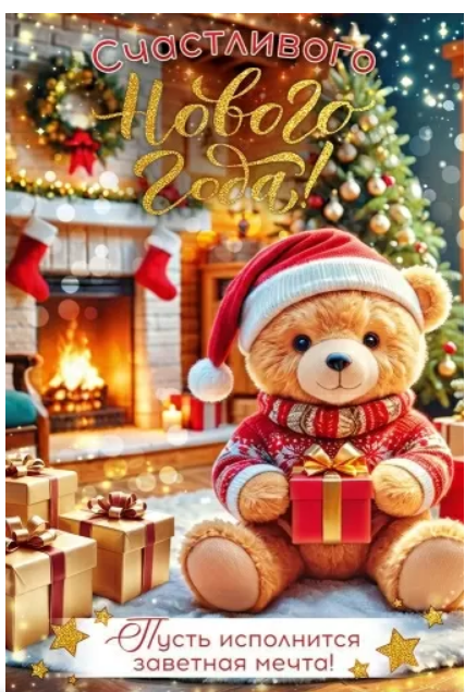 Открытка Счастливого НГ Пусть исполнится заветная мечта, 9.0001368