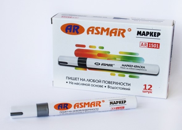 Маркер-краска серебро 2 мм, AR-1501;СЕРЕБРО