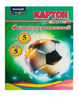 Набор цветного картона фольгинированного 5 л., 5 цв., M-16815*