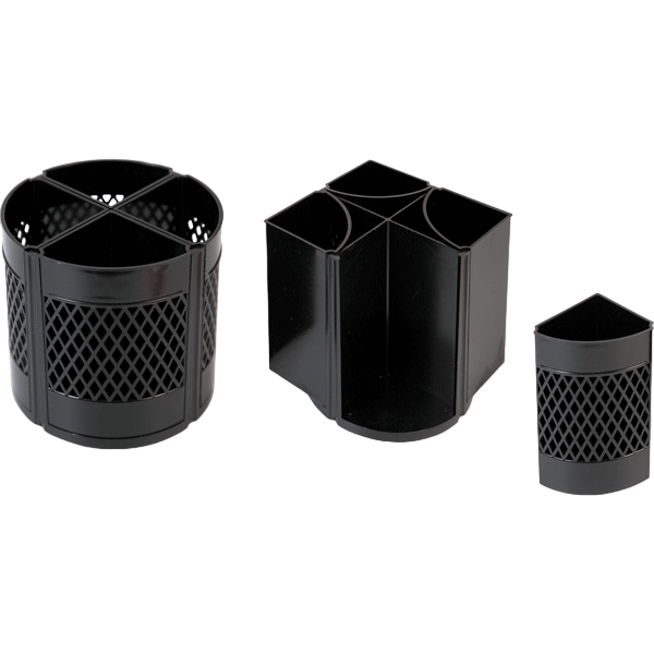 Подставка для пишущих принадлежностей 'deVENTE. Квартет' 12,5x12,5x11 см, черная