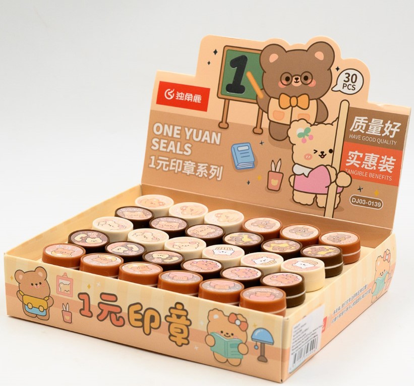 Набор штампиков. МИШКА ,(1;30;1800 шт). арт , DJ03-0050