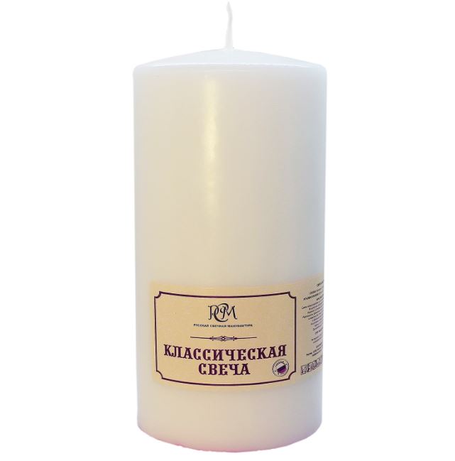 Свеча классическая РСМ ,100х50 мм , белая, 6110501