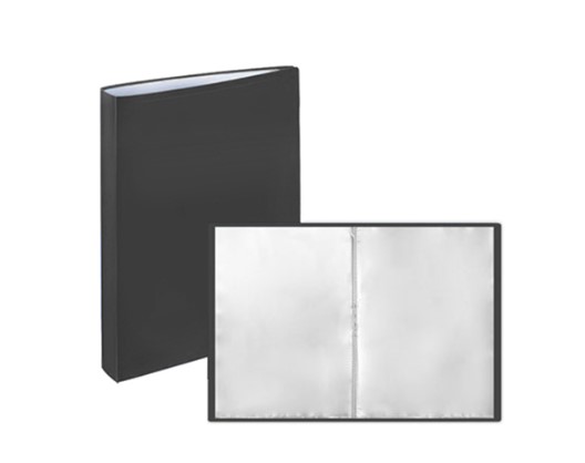 Папка 60 файлов 'KWELT',А4, серая, пластик 0,5 мм, КР-000520