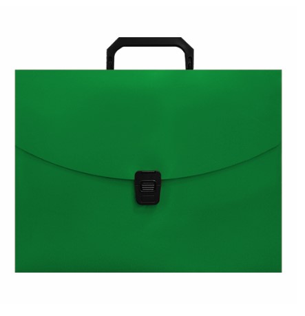 Папка портфель, KWELT, А4, 1 отделение, зеленый цвет, КР-000555