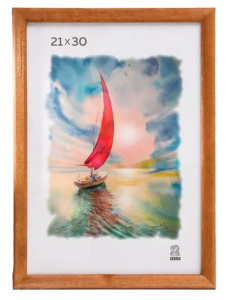 Фоторамка деревянная 21х30 , цвет коричневый, (1301)