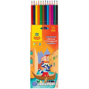 Карандаши цветные пластиковые стираемые Мульти-Пульти , 