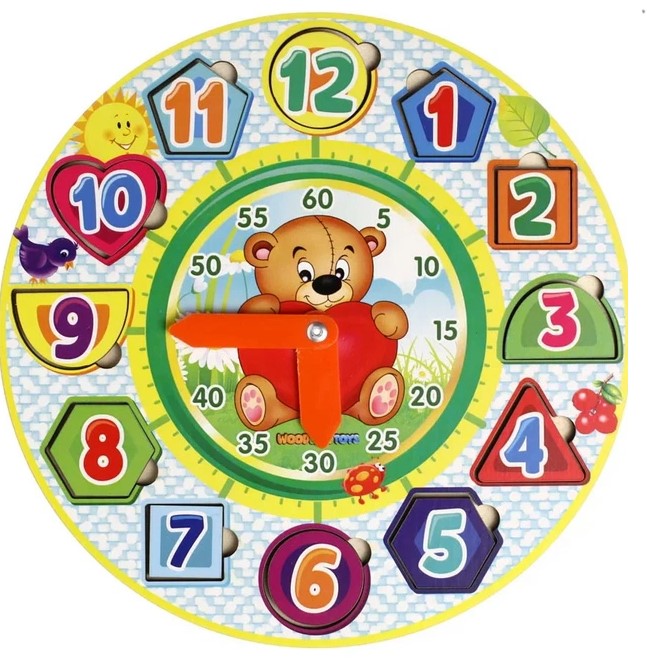 Обучающая игра Часы-вкладыши №2, 094201