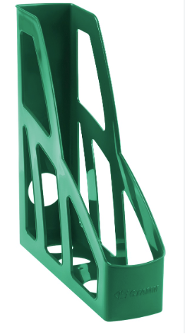 Лоток для бумаг вертикальный Стамм Лидер 1 секция зелёный, ЛТВ-30453