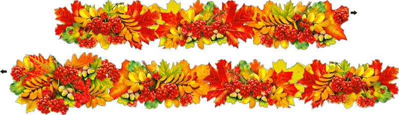 Гирлянда 'Осенняя' + плакат, с блестками, 700-316-T