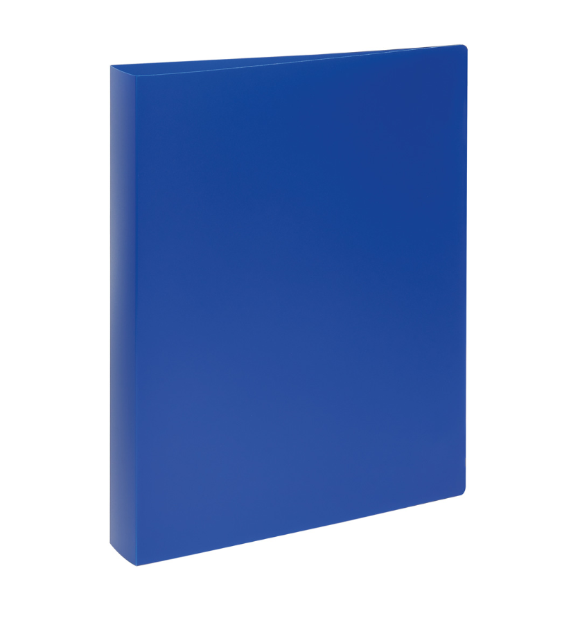 Папка на 4 кольцах СТАММ, А4, 40 мм, 500 мкм, пластик, синяя, ММ-32185