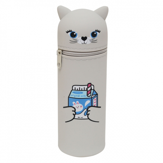 Пенал 'deVENTE.Cat and Milk'21(18)х6х6 см, фигурный , на молнии, 7027204