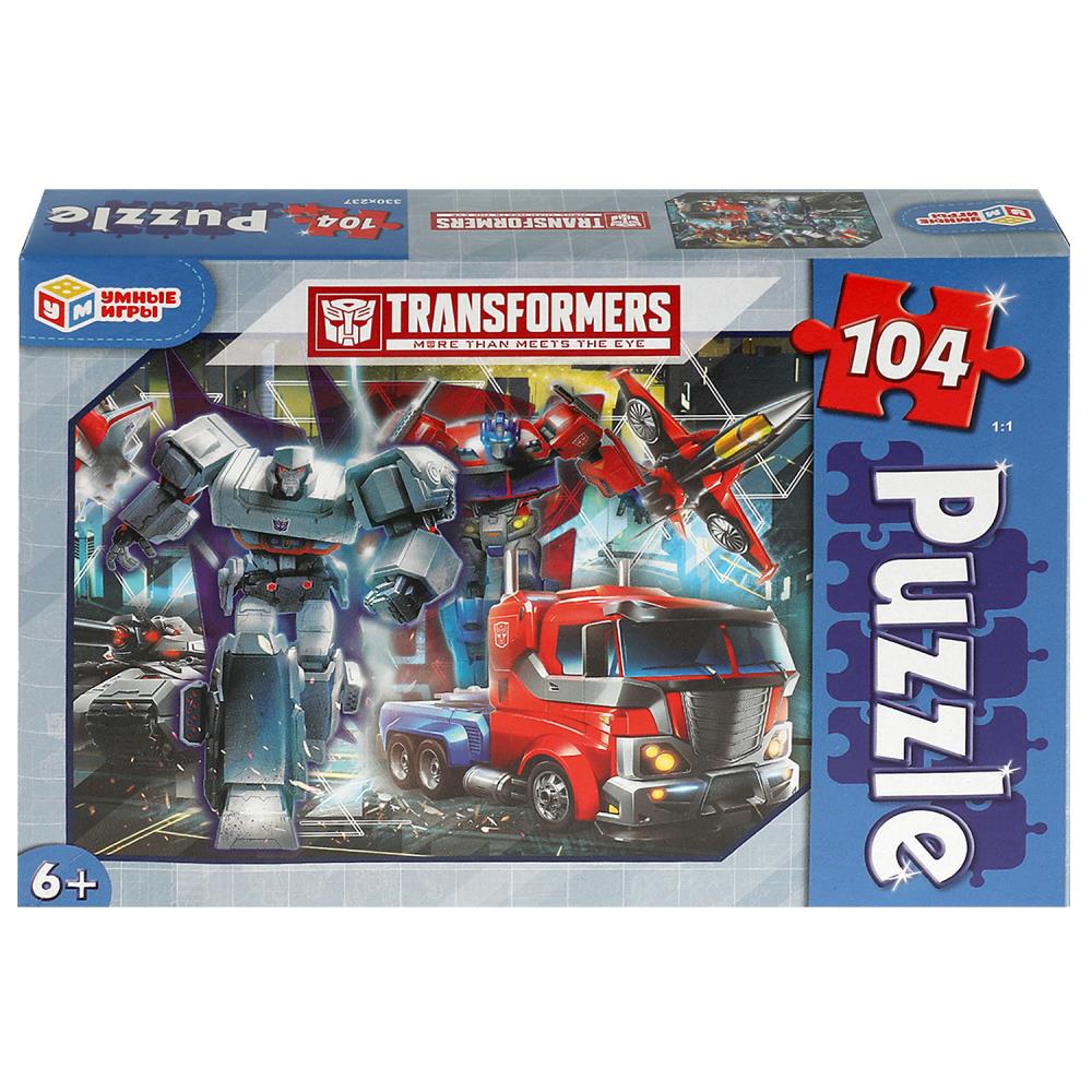 Трансформеры. Пазл классический в коробке. 104 детали. 190х141х35 мм, 311948