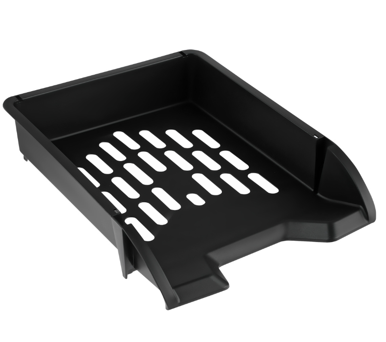 Лоток для бумаг горизонтальный 'Лидер', черный, ЛТГ-30465