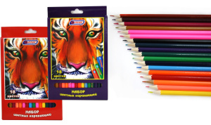 Набор цветных карандашей 12 цветов , "ASMAR" , ( дерево , толщина грифеля - 2,65 мм), AR-9403-12