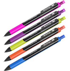 Ручка гелевая автоматическая "Berlingo.Color Zone Gel", черная , 0,5 мм, грип, СGm_50062