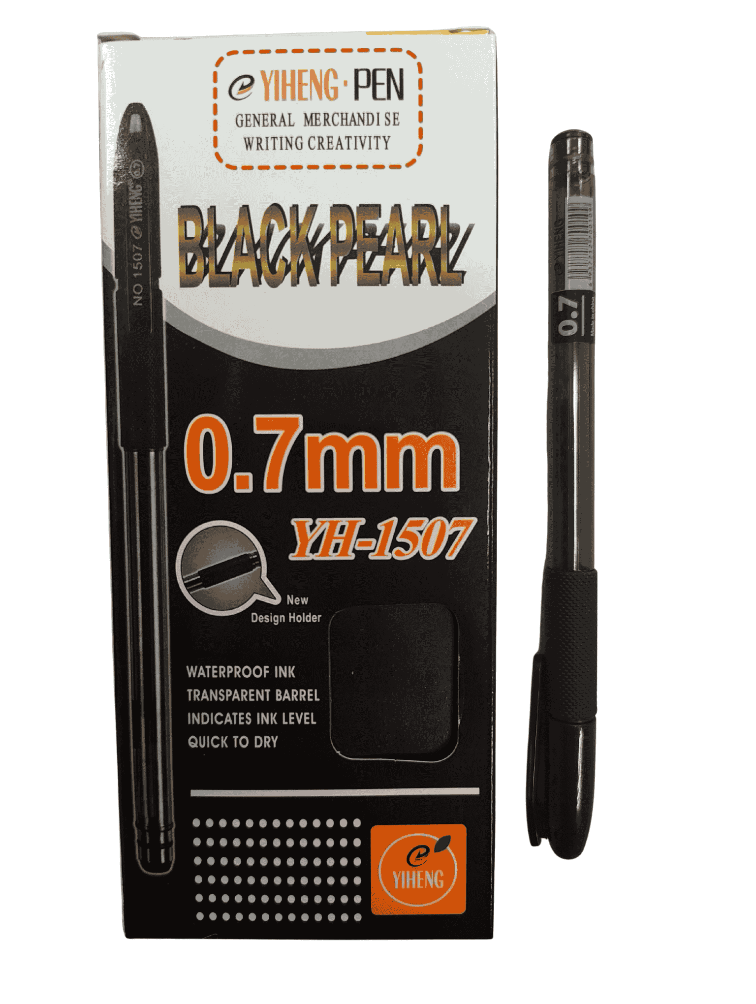 Ручка гелевая 0,7 мм, черный цвет, YH-1507