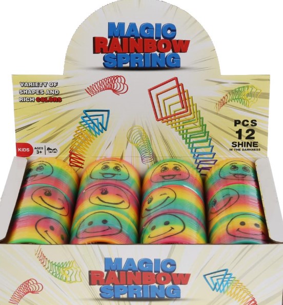 Пружинка-радуга в ассорт. в дисплее уп-12шт в кор,Z396-H60036