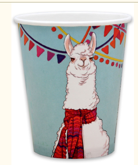 Набор стаканов бумажных Миленд  Лама, 6 шт./ уп., по 250 мл., ФЛ-8260