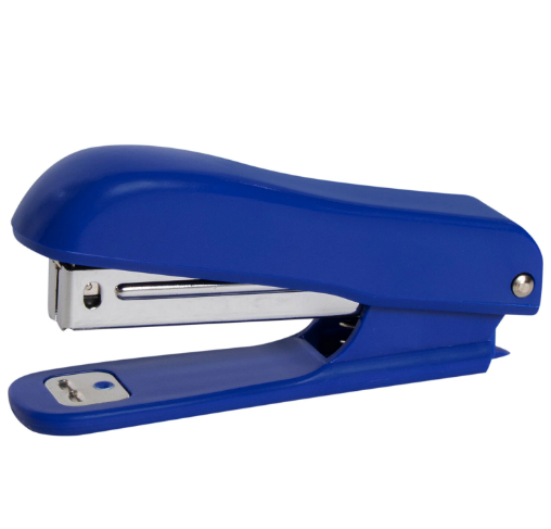 Степлер №10 STAFF Profit, до 12 листов, с антистеплером, синий, 228738