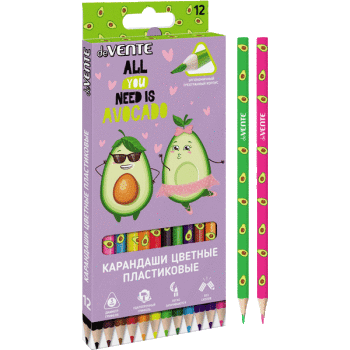 Карандаши цветные 'deVENTE.Avocado' 12 цветов , 3 мм диаметр грифеля, 5022123