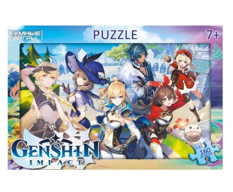 Genshin Impact. Пазл классический в коробке. 160 деталей. 285х190х33 мм, 372445