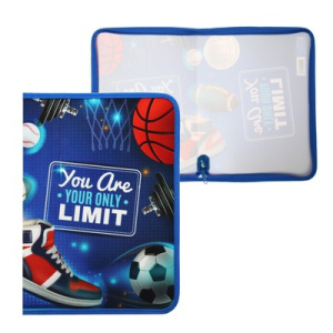 Папка для тетрадей А4 , молния вокруг , СПОРТИВНАЯ ЖИЗНЬ, ПМ-А4-04