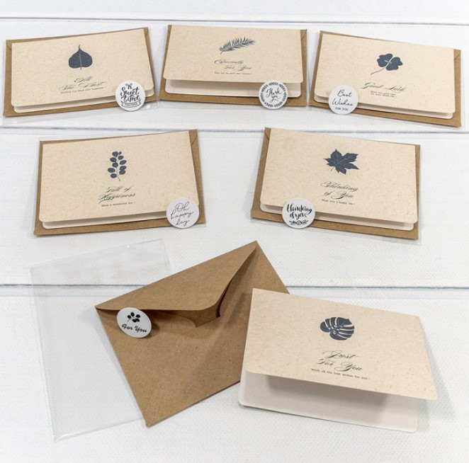 Открытка крафт, 8,5х 12 см, (1 шт), 2107