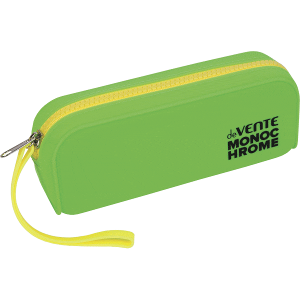 Пенал односекционный DeVente 'Monochrome', зеленый, пласт. уп., 7025003