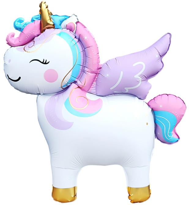 Шар (24''/61 см) Фигура 3D,Нежный единорог, 1 шт, 27113