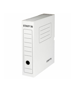 Короб архивный, ширина 75 мм (260x75x325 мм) гофрокартон, белый/ASR 7124 (АС-4)