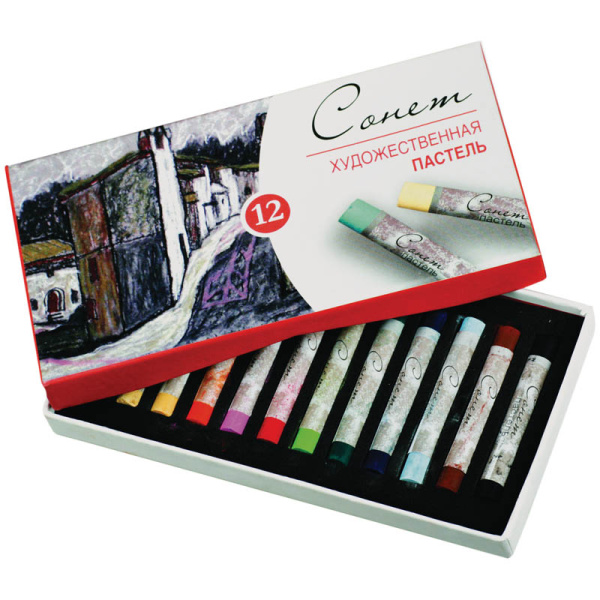 Пастель художественная 'Сонет' , 12 цветов , 7141223