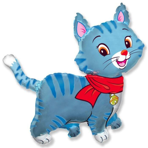 Шар фольга 'Мой милый котёнок (синий)' 37'. 901653A