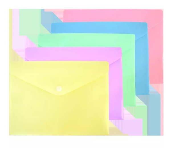 Папка-конверт на кнопке 'deVENTE. Pastel' A5 (240x180 мм) 180 мкм, непрозрачная, 3071342