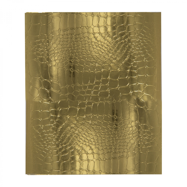 Тетрадь 48л., А5, клетка, Alingar Gold Croco metallic, скрепка, AL12394