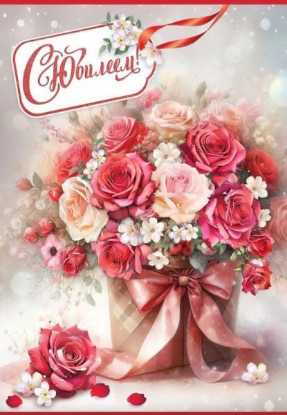 Открытка , А5 , 'С Юбилеем', (10 шт;уп), 7701158