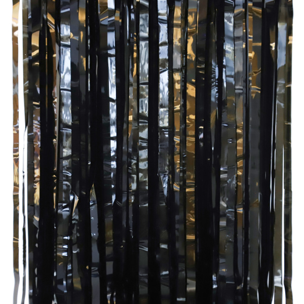 Занавес Дождик Черный, Металлик, 100~200 см, 1 шт., 6230891